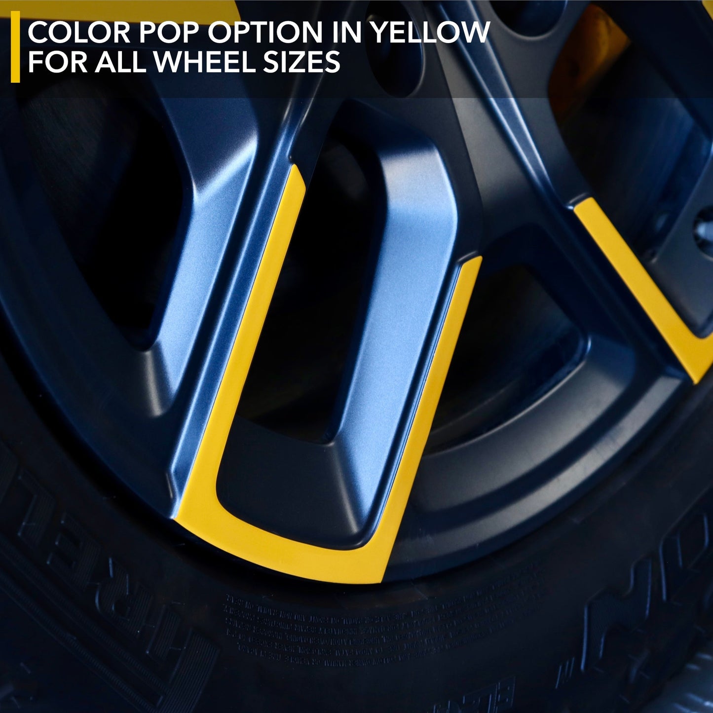 Wheels Vinyl Covers Spokes Color Wrap Chrome Delete for Rivian R1T & compatible with Rivian R1T