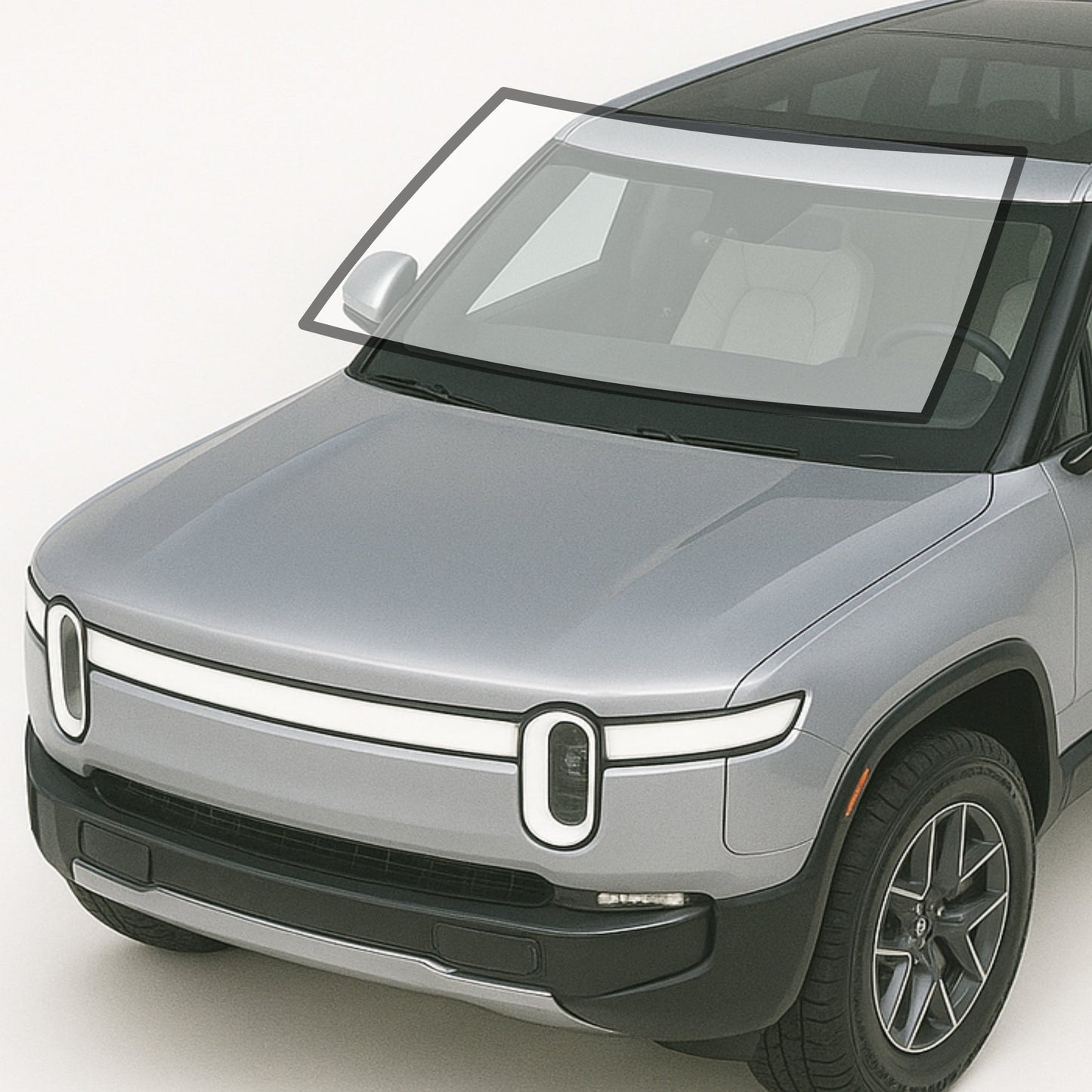 Windshield & Sunroof Protection Film compatible with Rivian R1S and R1T