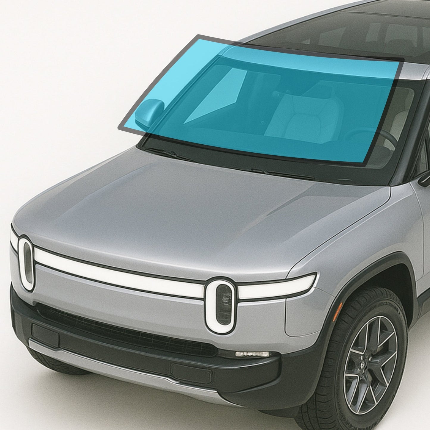Windshield & Sunroof Protection Film compatible with Rivian R1S and R1T