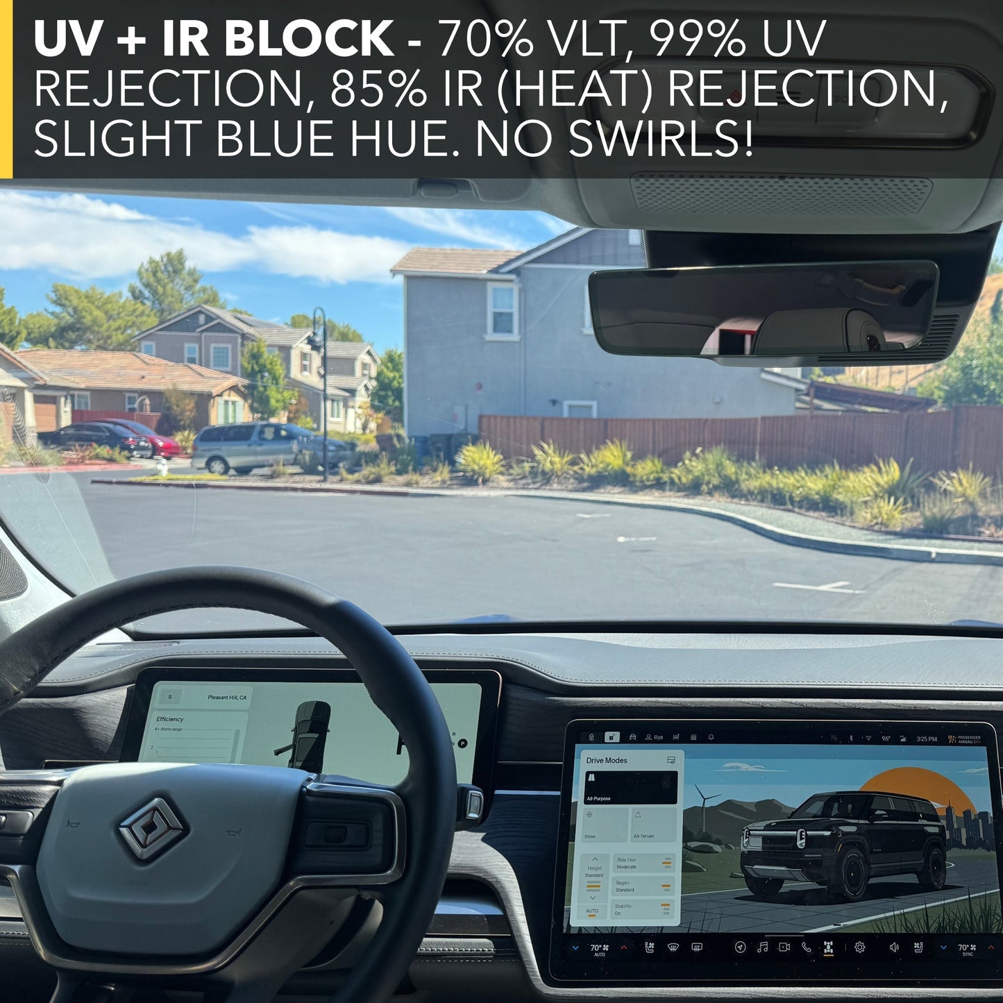 Windshield & Sunroof Protection Film compatible with Rivian R1S and R1T
