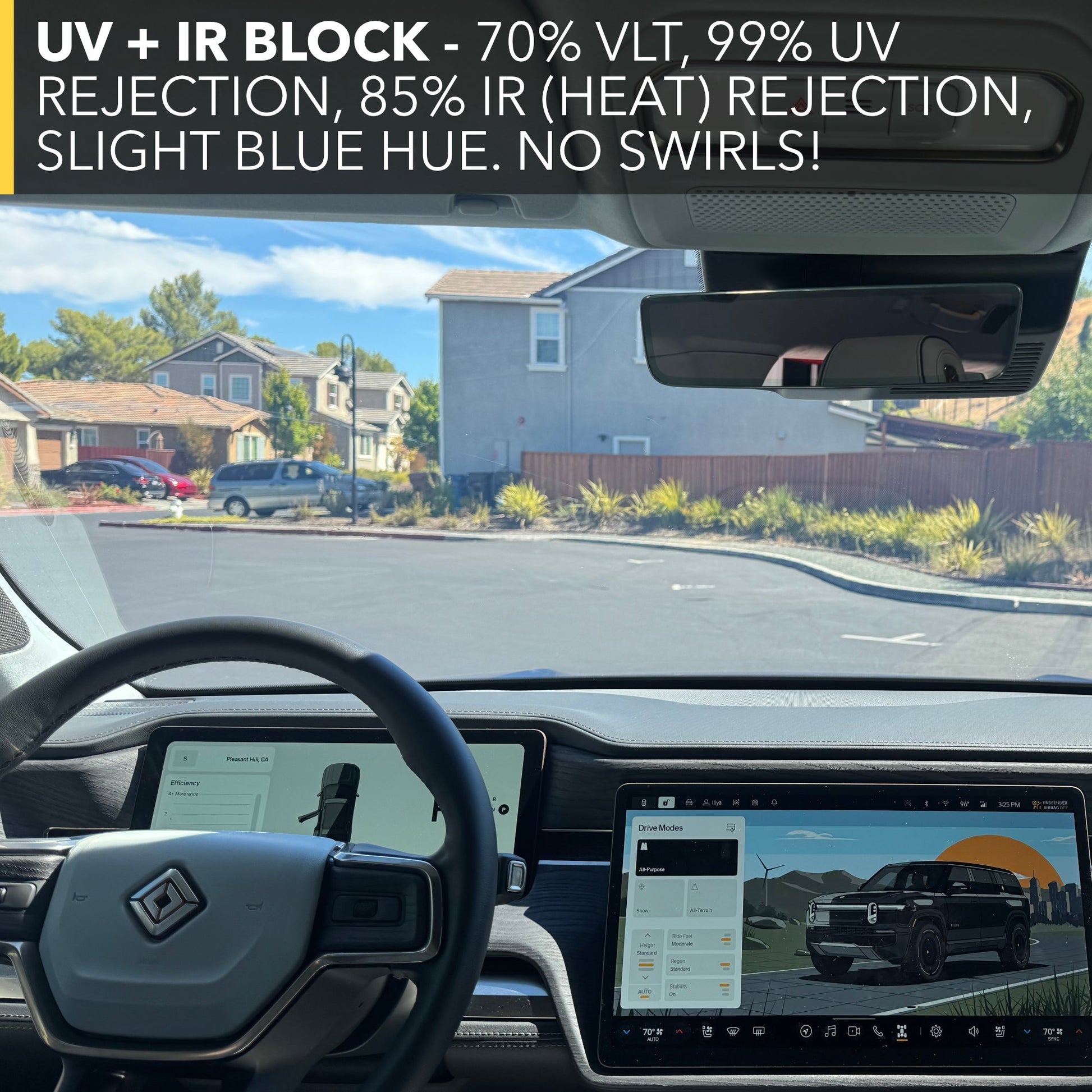 Windshield & Sunroof Protection Film compatible with Rivian R1S and R1T